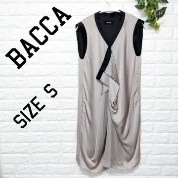 BACCA 바카 [ S ] 슬리브리스 원피스 그레이지 실크 고급