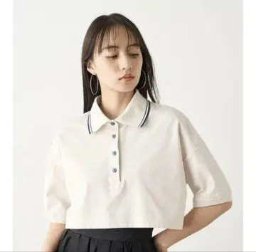 택 포함 새상품 SNIDEL 오버사이즈 크롭 폴로