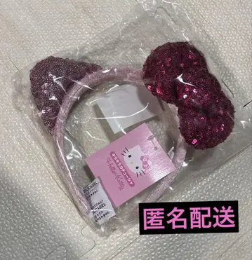 키티 스팽글 귀 머리띠 귀여움