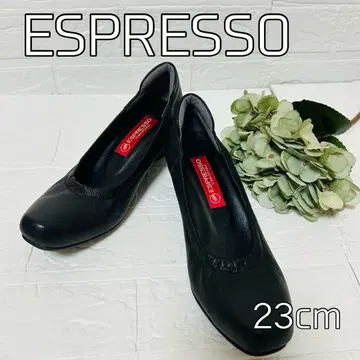 [새상품급] ESPRESSO 컴포트 펌프스 블랙 로우힐 스퀘어토