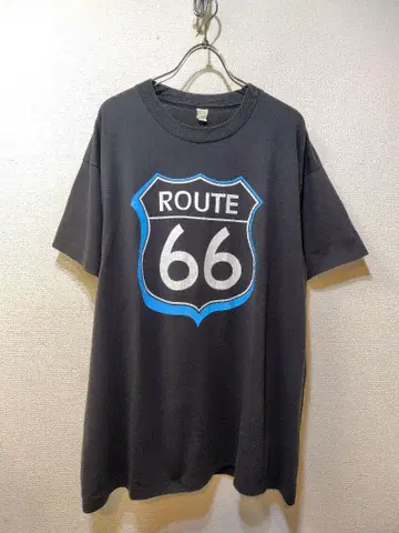80's ROUTE66 티셔츠 블랙 L USA제