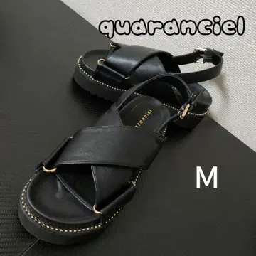 새상품급 quaranciel 플랫폼 크로스 스터드 샌들