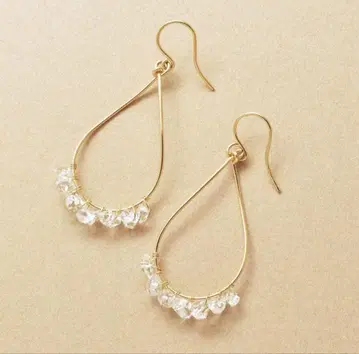 테이크업 GF 하키마 쿼츠 드롭 귀걸이