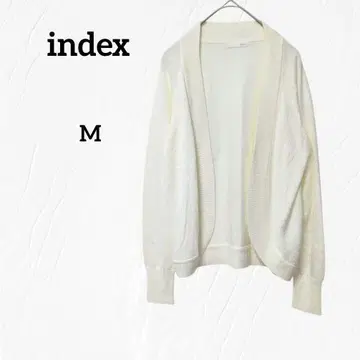 인덱스 index 화이트 긴팔 가디건 볼레로 심플 M