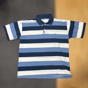 Lacoste 라코스테 피케 셔츠 XL 블루 화이트 네이비 스트라이프