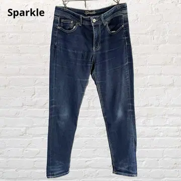Sparkle 스파클 데님 팬츠 청바지 인디고 코튼 구제 의류