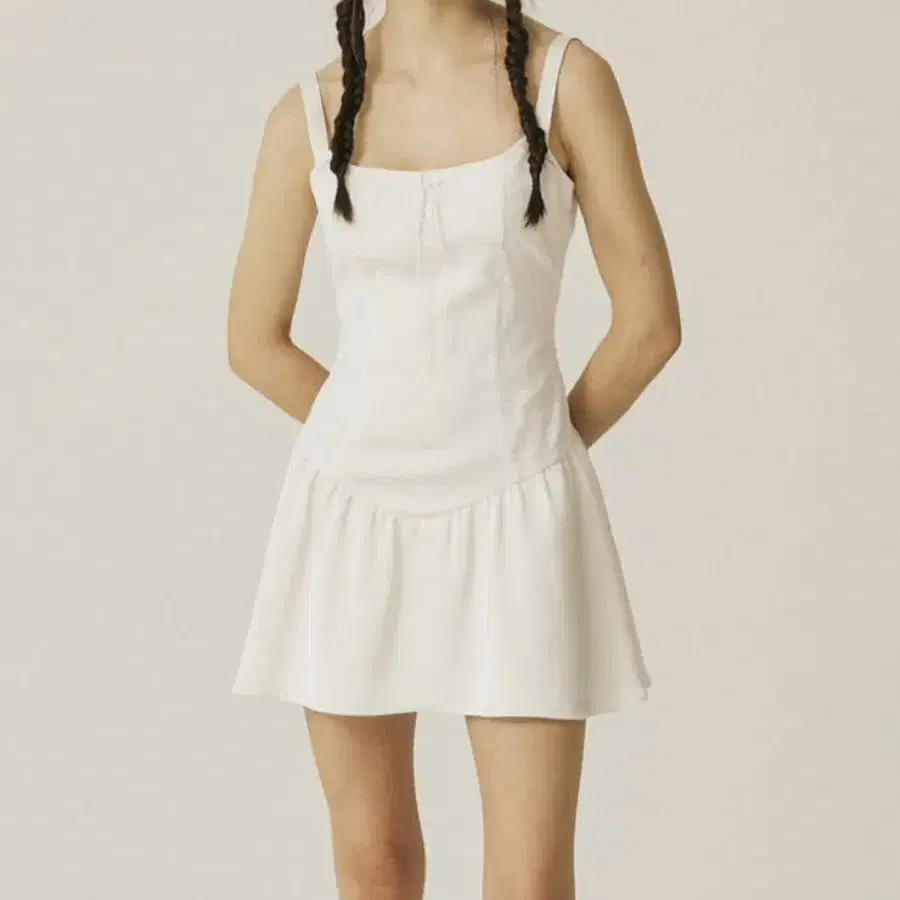 ★送料・関税込★THREETIMES★Dahlia dress★ threetimes] Dahlia dress Ivory 正規品 韓国ブランド 韓国通販