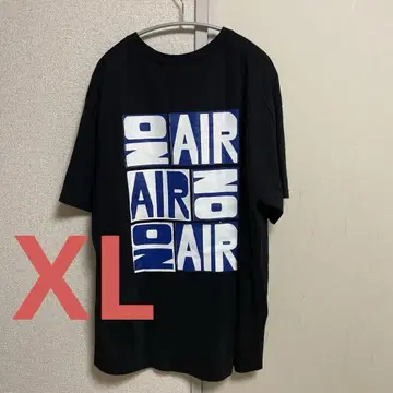 on air 온에어 백 프린트 로고 티셔츠 블랙 XL