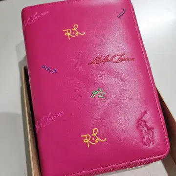 POLO 랄프 로렌 접이식 지갑 핑크