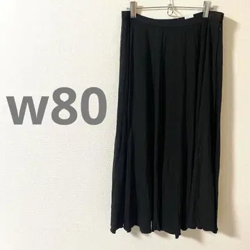 블랙 플리츠 스커트 허리 80