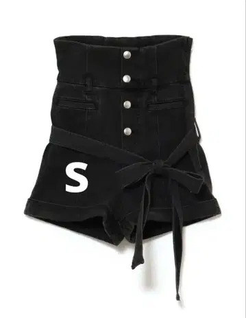 andmary Highwaist ribbon pants black S