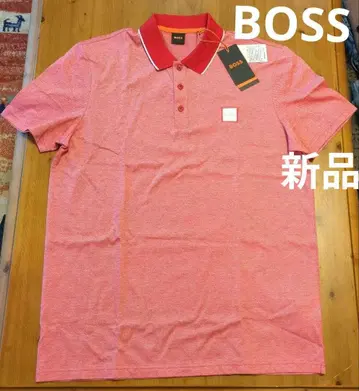 미사용 새상품 HUGO BOSS 반팔 피케 셔츠 보스 빨간색 심플