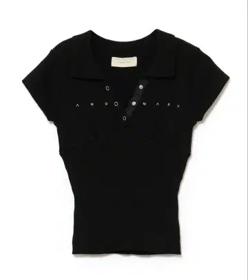 당일 발송 블랙 Lindsay logo tops andmary