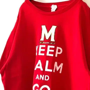 델타 키프 CALM GO TERPS 티셔츠 L 레드 빨간색 구제 의류