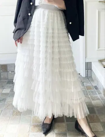 Myu Tulle skirt A 프릴 샤샤 스커트