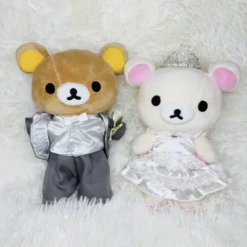 레어 새상품급 리락쿠마 코리락쿠마 웨딩 봉제 인형 마스코트