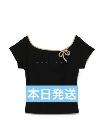AM1406 Baby ribbon tops BLACK 블랙