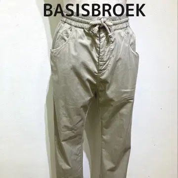 BASISBROEK 베이지 캐주얼 팬츠 허리밴딩