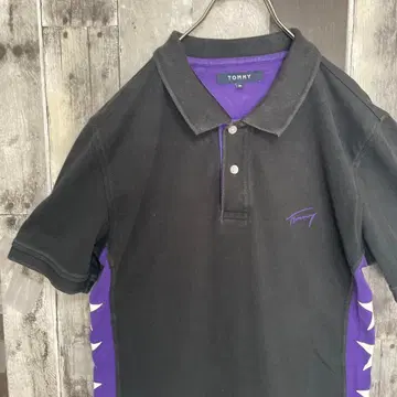 TOMMY HILFIGER 타미힐피거 반팔 피케 셔츠 뒷면 아치 로고 M