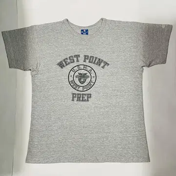 80년대 챔피온 티셔츠 헤더 그레이 WESTPOINT 3단 프린트