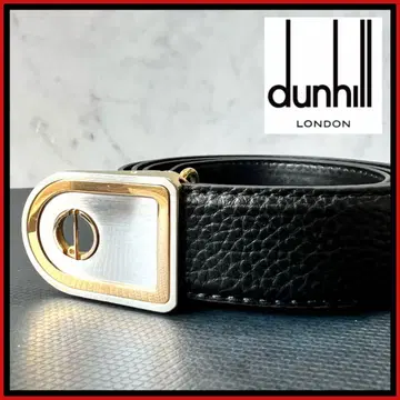 던힐 남성용 벨트 dunhill 블랙 실버 골드콤비