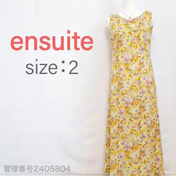 [ 새상품급 ] 앙스위트 보태니컬 플라워 프린트 슬리브리스 롱 원피스