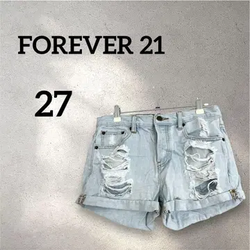 FOREVER 21 [27] 라이트 블루 데님 숏팬츠