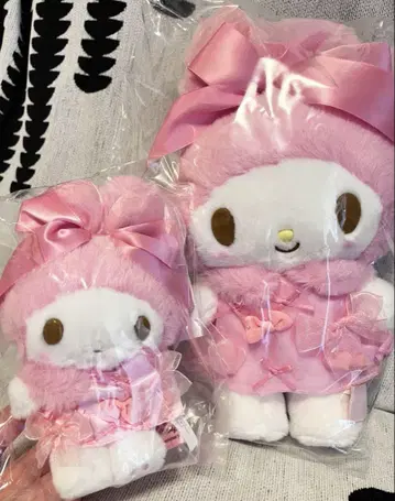 마이멜로디 리본 공주 벌스데이 인형 봉제 인형 마스코트 2점