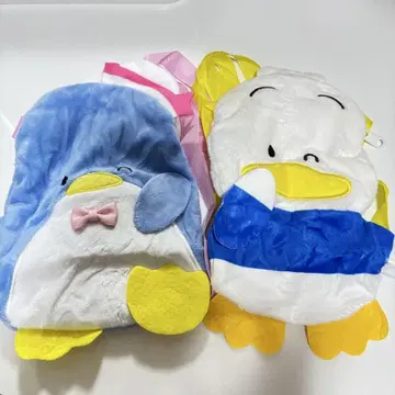 해피단부이 봉제 인형 미니백 오리 페클과 턱시도샘 2개 세트