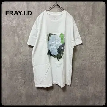 # FRAY.I.D 상의 반팔 티셔츠 화이트 프린트 티셔츠