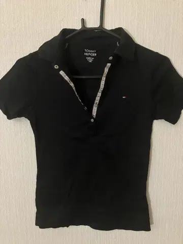 TOMMY HILFIGER 피케 셔츠 블랙 M 사이즈 타미힐피거