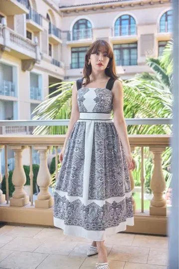 Marbella Panel Printed Dress S