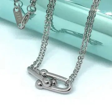 새상품 더블 링크 목걸이 하드웨어 닻 스테인리스 316L
