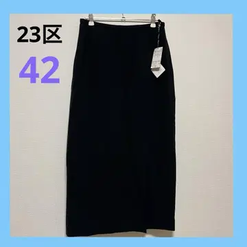 23구 42 사이즈 슬릿 롱 스커트 블랙