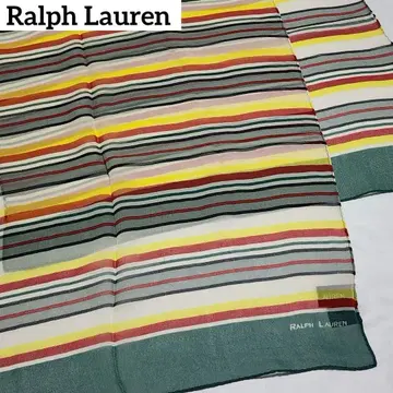 Ralph Lauren 스톨 쉬폰 보더 실크 그린