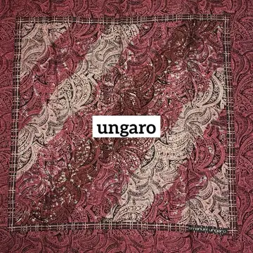 emanuel ungaro 스카프 페이즐리 무늬 실크 핑크
