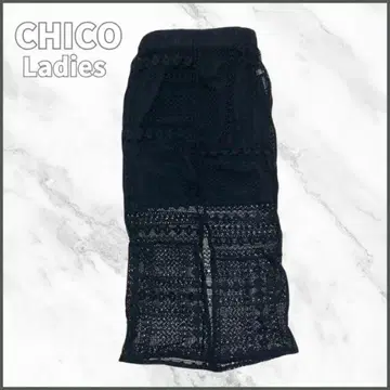 CHICO 레이스 스커트 블랙 F 새상품급 새상품