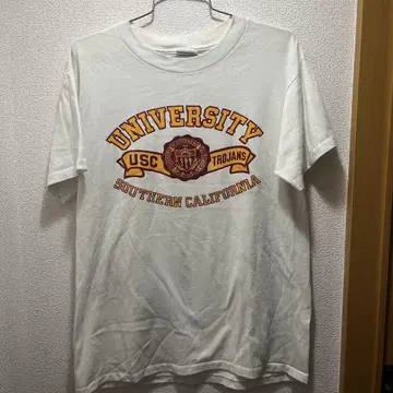 80년대 빈티지 USC 칼리지 티셔츠 L 표기 USA 제작
