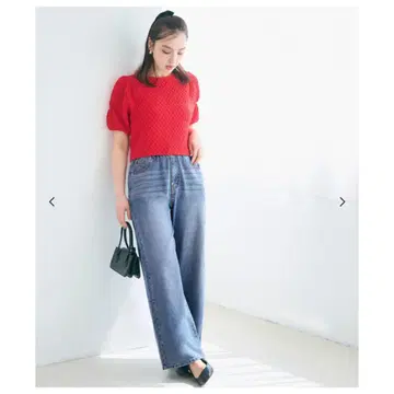 coca 새상품 썸머 데님 허리밴딩 이지 팬츠 M