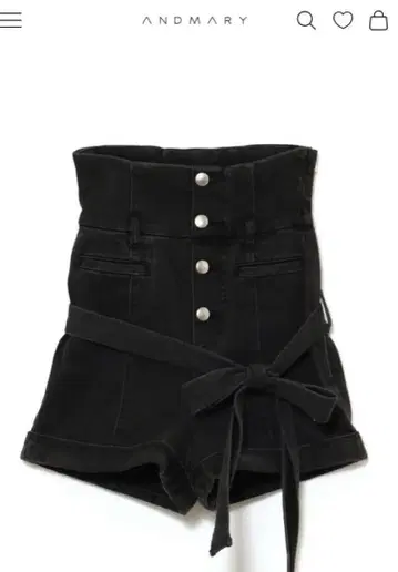 andmary Highwaist ribbon pants 블랙 M