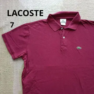 [LACOSTE] 피케 셔츠 사이즈 7 적자색