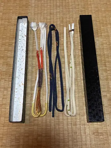 [새상품급] 일본 정통의상 소품 허리띠 3개 묶음 블랙 상자 포장