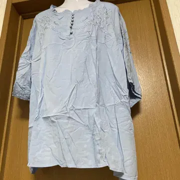 미사용 새상품 자수 꽃 튜닉 4XL