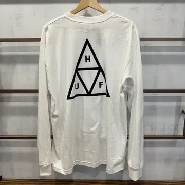 새상품 HUF l/s tee 허프 롱T L 사이즈 화이트