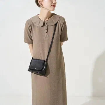 푸클레 자카드 폴로 옷깃 반팔 원피스 FREAK'S STORE