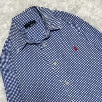 새상품급 Ralph Lauren 깅엄 체크 버튼 다운 셔츠