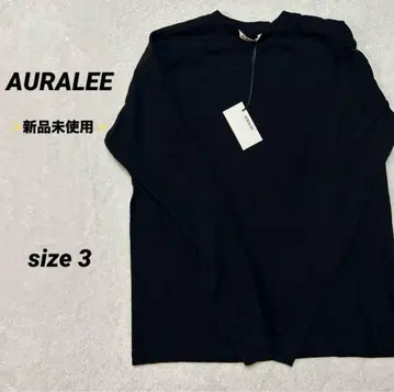 [미사용 새상품] AURALEE 롱T 3 블랙