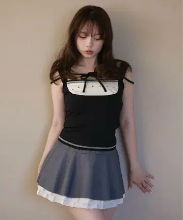 andmary Luca stitch tops black