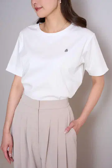 Herlipto Trois Silky Cotton Tee white