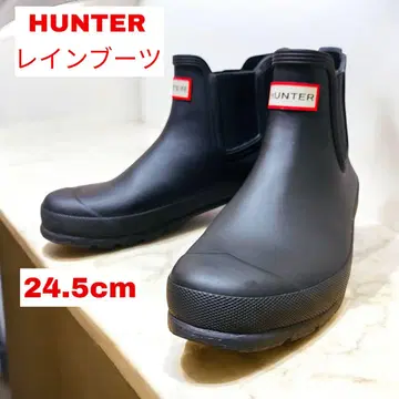 HUNTER 여성용 오리지널 첼시 부츠 - 블랙 24.5